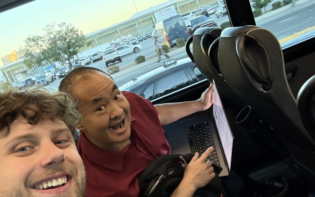 Luke Crowson and Dennis Yu at AHR 2026 HVAC conference in Las Vegas