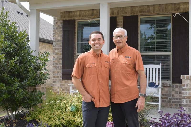 Brothers Air family owned HVAC team in Carrollton TX - Joe Davis with his dad